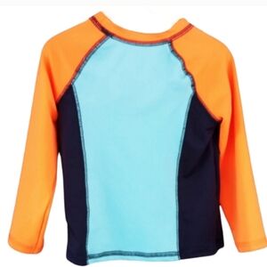 Ab) Cat & Jack Baby Boy 18M Swim Set – Rash Guard Top & Floral Board Shorts Blue